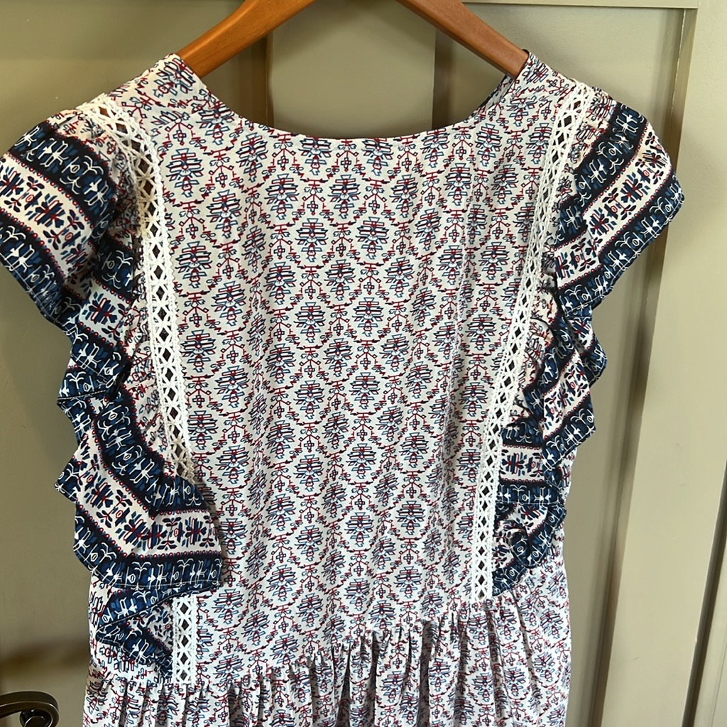 Sea New York 100% Silk Bohemian Mini Dress Sz 10 New — image 6 of 8